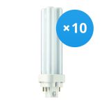 Confezione Multipack 10x Philips MASTER PL-C 13W - 830 Luce Calda | 4 Pin