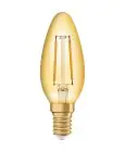 Ledvance Vintage 1906 LED E14 Candela Oro 1.5W 120lm - 824 Bianco Molto Caldo | Sostitua 15W