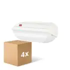 Confezione Multipack 4x Philips LED Sicurezza Coreline BWC110 Bianca 9W 900lm - 830 Luce Calda -  | 242x110mm - IP54 - Sensore Di Luce