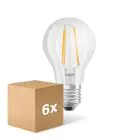 Confezione Multipack 6x Ledvance Classic LED E27 Pera Filamento Chiara 7W 806lm - 827 Bianco Molto Caldo | Dimmerabile - Sostitutiva 60W